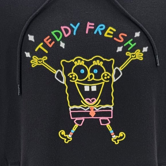NWT Teddy Fresh X SpongeBob SquarePants 2020 Limited Edition Black Hoodie Small - Picture 2 of 10